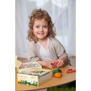 Set Plastilina organica, pentru copii, 2 ani+, la tub, 4 culori, moale, nelipicioasa, usor de modelat, Grunspecht 680-00