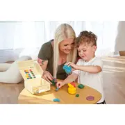 Set Plastilina organica, pentru copii, 2 ani+, la tub, 4 culori, moale, nelipicioasa, usor de modelat, Grunspecht 680-00