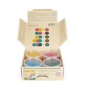 Set Plastilina organica, pentru copii, 2 ani+, la tub, 4 culori, moale, nelipicioasa, usor de modelat, Grunspecht 680-00