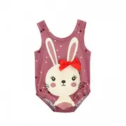 Costum de baie Iepuri cu fundita (Culoare: Burgundiu, Marime: 100) JEMdrl47b2p11