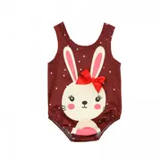 Costum de baie Iepuri cu fundita (Culoare: Burgundiu, Marime: 70) JEMdrl47b2p2