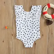 Costum de baie cu bulinute alb/negru (Culoare: Alb, Marime: 120) JEMdrl47b2f10