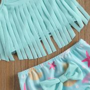 Costum de baie cu franjuri din 3 piese (Marime: 100, Model: Army) JEMdrl47b11
