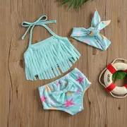 Costum de baie cu franjuri din 3 piese (Model: Sirena, Marime: 100) JEMdrl47b10