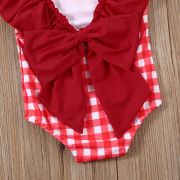 Costum de baie cu patratele rosii si bentita (Marime: 110) JEMdrl47b25