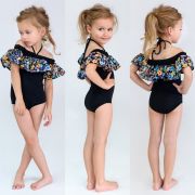 Costum de baie cu volan inflorat si bentita (Marime: 120) JEMdrl47a26