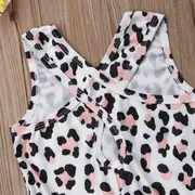 Costum de baie leopard roz cu volan (Marime: 110) JEMdrl47e25