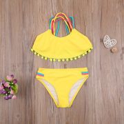 Costum de baie cu ciucuri din 2 piese (Culoare: Galben, Varsta: 11 - 12 ani) JEMdrl47b2af6