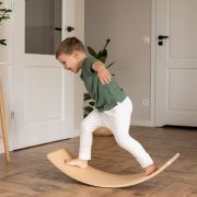 Balance Board - Placa De Echilibru Din Lemn Blue Pentru Copii Cu Fetru Presat Blue, Meowbaby Pjbbb007nie