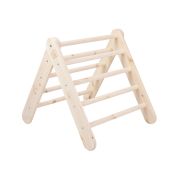 Casuta Tip Cort Pentru Copii Cu O Scara De 60x61 Cm, Pliabila, Lemn Natur, Viscoza Alb Roz, Montessori Meowbaby Pjbddwt003rie