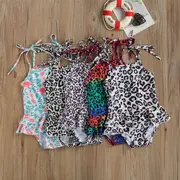 Costum de baie cu volan si bretelute (Marime: 110, Model: Multicolor) JEMdrl47b2ua12