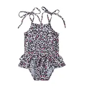 Costum de baie cu volan si bretelute (Marime: 110, Model: Multicolor) JEMdrl47b2ua12