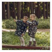 Pelerina De Ploaie Pentru Copii, Poncho Pentru Ploaie 1,5-8 Ani ,   Animals Garden Dark Pjb488743