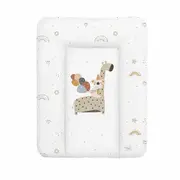 Ceba Baby - Saltea de infasat moale Giraffe, Fara ftalati, 70 x 50 cm, Alb/Bej BYNW-143-000-637