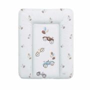 Ceba Baby - Saltea de infasat moale Retro Cars, Fara ftalati, 70 x 50 cm, Alb/Bej BYNW-143-000-640