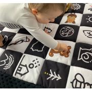 Covor De Joaca Termoizolant Pentru Bebe, Activitati Senzorial ,   Contrast 120x140cm By Kids Cudaki Pjb484752