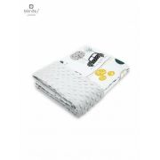 MimiNu - Paturica pufoasa cu doua fete, Dimensiune 75x100 cm, Din tesatura Minky si bumbac, Materiale certificate Oeko Tex Standard 100, Childrens Journey Grey BYN6426972019354