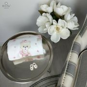 MimiNu - Perna pentru alaptat tip manson, Din bumbac certificat Oeko Tex Standard 100, 25 cm, Design, Pink Ballerina BYN6426972013994