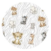 MimiNu - Set prosop mare cu gluga, Dimensiune 100x100 cm + Manusa de baie bebelusi, 12x21 cm, Materiale certificate Oeko Tex Standard 100, Safari Natural BYN5907501457652