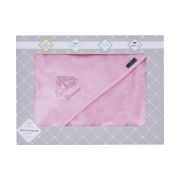 Prosop Din Fibra De Bambus Cu Gluga Pentru Bebelusi Si Copii, Hands-free, Princess Pink, 85x85cm Pjb31030