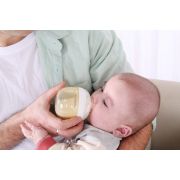 Biberon Anticolici Mombella Breast-Like, 120ml, Tetina S flux lent, PPSU, Ivory KRT8140