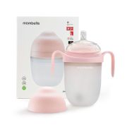 Biberon Anticolici Mombella Breast-Like, 300ml, Tetina 360° XL Flux Consistent, 100% Silicon, Old Roze KRT8163