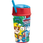 Cana cu pai, capac si compartiment alimente Paw Patrol 400 ml SunCity STF18901 BBJSTF18901_Albastru