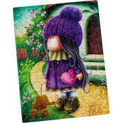 Puzzle Cute doll with an elephant, 23x30 cm, 120 piese De.tail DT100-04 BBJDT100-04_Initiala