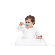 Set 2 Lingurite Minikoioi, Varf din Silicon si Maner din Bambus – Aqua Green/Powder Grey KRT101060006