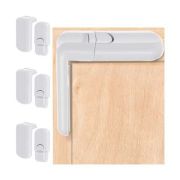 Set 4 sisteme de siguranta pentru sertare si dulapuri, 7.5x4 cm Malatec MY6832 BBJMY6832_Alb