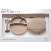 Set de hranire BWL II Minikoioi, 100% Premium Silicone – Bubble Beige KRT101070023