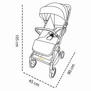Carucior sport pliabil Skiddou Espoo Normandic Dream, ultracompact pentru calatorii, Gri JEMsk_2020013
