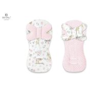 MimiNu - Protectie textila pentru carucior, scaun auto si scaun de bicicleta, Cu perna Butterfly, Materiale certificate Oeko Tex Standard 100, Minky Sweet Deer Pink BYN6426972019170