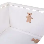 Protectie patut Childhome 35x340 cm, Jerse/Muselina Teddy ERFCH-CCPPJMTB