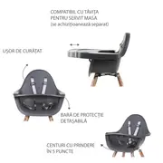 Scaun de masa reglabil in inaltime Childhome Evolu 2 Nuc/Negru ERFCH-CHEVOCHNBL