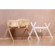 Suport pentru Cos bebe Moise Childhome si Centru de activitati, Lemn Alb ERFCH-TIPMBSW