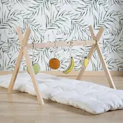 Suport pentru Cos bebe Moise Childhome si Centru de activitati, Lemn Natural ERFCH-TIPMBSN