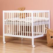 Tarc Childhome 97 cu roti 75x95 cm MDF Alb ERFCH-PA97W