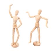 Figurina corp uman cu articulatii mobile, pe suport vertical, pentru pictura, desen - okepb2471910