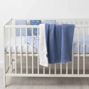 Paturica Lux Sherpa pentru bebelusi 75 x 100 cm blue Clevamama 3483 SUPclvm_3483