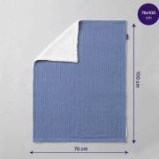 Paturica Lux Sherpa pentru bebelusi 75 x 100 cm blue Clevamama 3483 SUPclvm_3483