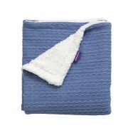 Paturica Lux Sherpa pentru bebelusi 75 x 100 cm blue Clevamama 3483 SUPclvm_3483