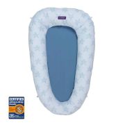 Salteluta bebelusi pentru dormit Clevamama blue 3213, testata impotriva alergenilor, certificata asthma & allergy friendly™ SUPclvm_3213