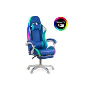 Scaun gaming cu lumini rbg si suport picioare off 298 drm10106