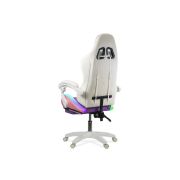 Scaun gaming cu lumini rbg si suport picioare off 298 drm10106
