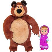 Set simba masha and the bear masha 12 cm cu ursulet de plus 25 cm si 4 animale hubs109301073