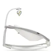 Lionelo - Fotoliu balansoar cu vibratii, Pascal Scandi, Cu 12 melodii linistitoare, Pliabil, 80x49 cm, Gri Deschis BYNLO-PASCAL_GREY_DOVE