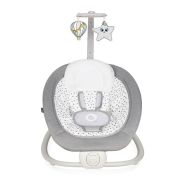 Lionelo - Fotoliu balansoar cu vibratii, Pascal Scandi, Cu 12 melodii linistitoare, Pliabil, 80x49 cm, Gri Deschis BYNLO-PASCAL_GREY_DOVE