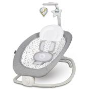 Lionelo - Fotoliu balansoar cu vibratii, Pascal Scandi, Cu 12 melodii linistitoare, Pliabil, 80x49 cm, Gri Deschis BYNLO-PASCAL_GREY_DOVE