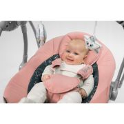 Lionelo - Fotoliu balansoar electric, Ruben, Cu spatar reglabil, Cu 12 melodii relaxante si sunete ale naturii, Cu 3 programe de balansare automata, Conform cu standardul european EN 16232, 68x65 cm, Roz BYNLO-RUBEN_PINK_BABY